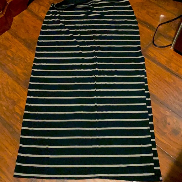 Black and taupe maxi skirt - Picture 1 of 2